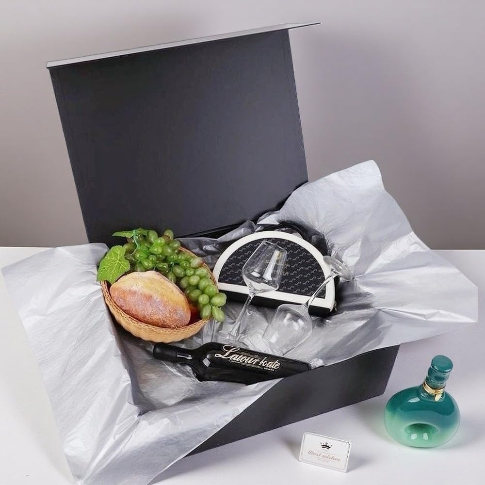 UoeRing 1 Extra Large Black Gift Box 17x14.5x6 inch Luxury Gift Box for Presents with Magnetic Closure Lid Collapsible,Birthday,Christmas,Contains Card, Ribbon,Tissue Paper,Shredded Paper Filler
