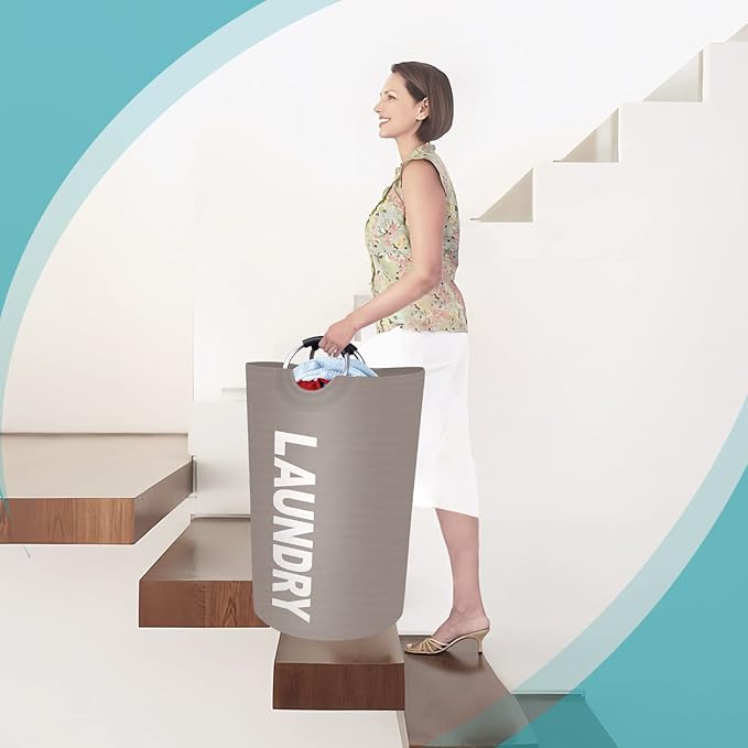 StorageRight 115L Large Laundry Basket, Laundry Hamper, Dirty Clothes Hamper