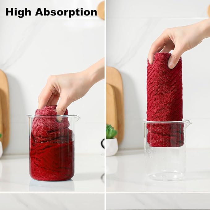 100% Cotton Kitchen Towels and Dishcloths Set