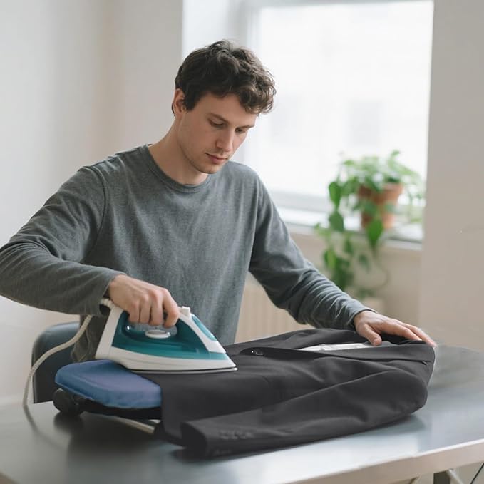 Metal Foldable Iron Board with Iron Holder, RAINHOL Small Ironing Board