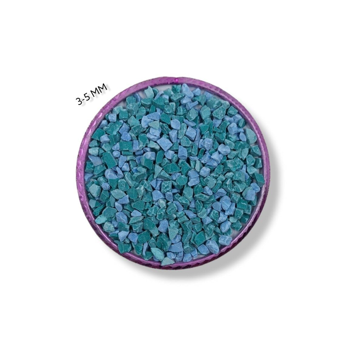 Crushed Blue Green Turquoise Coarse All Size Gemstone Powder Powder Inlay Powder Turquoise For Woodwork Inlay Stone Healing Powder (6 to 8 MM, 50 Gram (1.76 OZ))