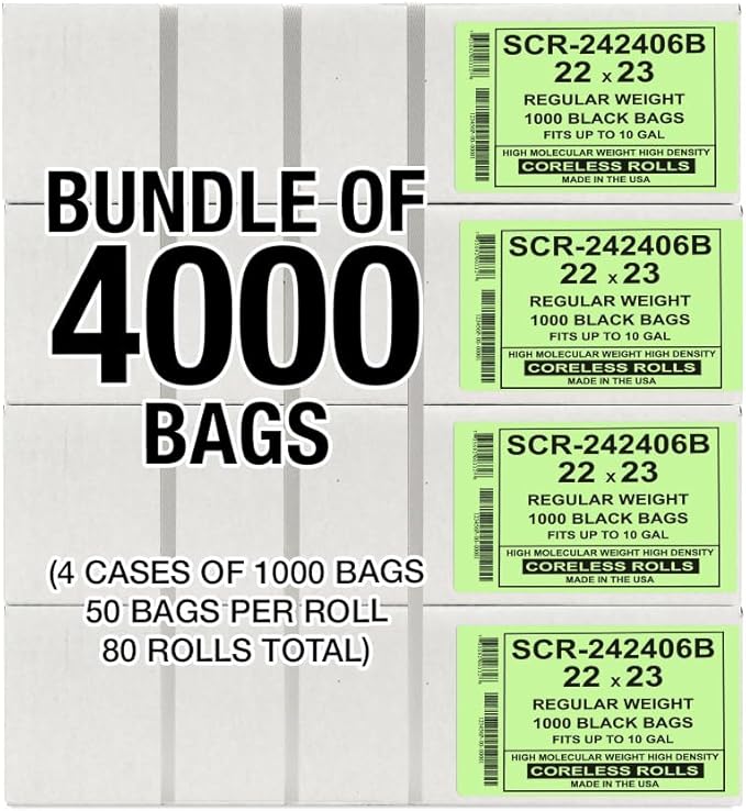 Aluf Plastics 7-10 Gallon Trash Bags Source Reduction Series Value High Density