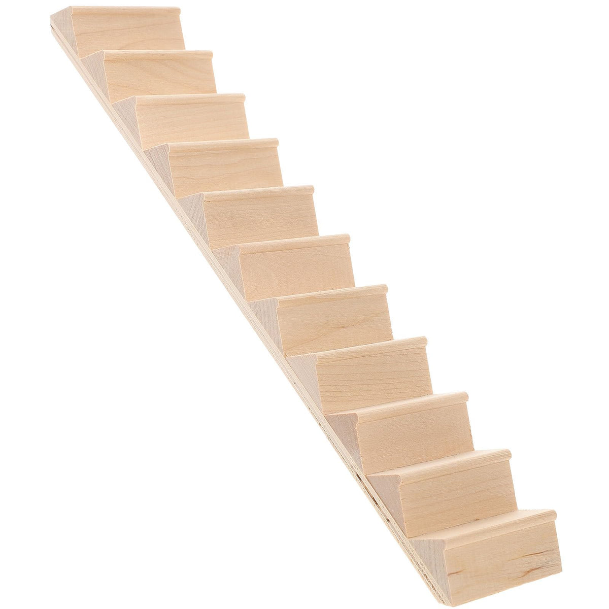 Artibetter Mini Staircase Wooden 1/12 DIY Stairway Accessory Model Without Armrest for Mini House Scene 1Pc (Pack of 2)