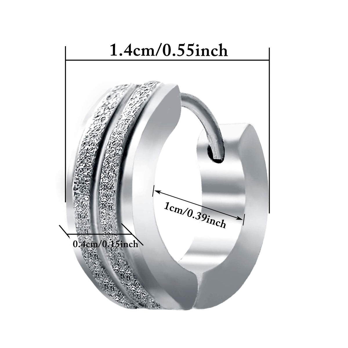 Stainless Steel Hoop Earrings For Men's Women's,Silver/Gold/Black/Blue Hypoallergenic Round Huggie Earrings,Fashion Punk Earrings Piercing Jewelry,Simple Stylish Loop Earring,Gift for Him Her Birthday