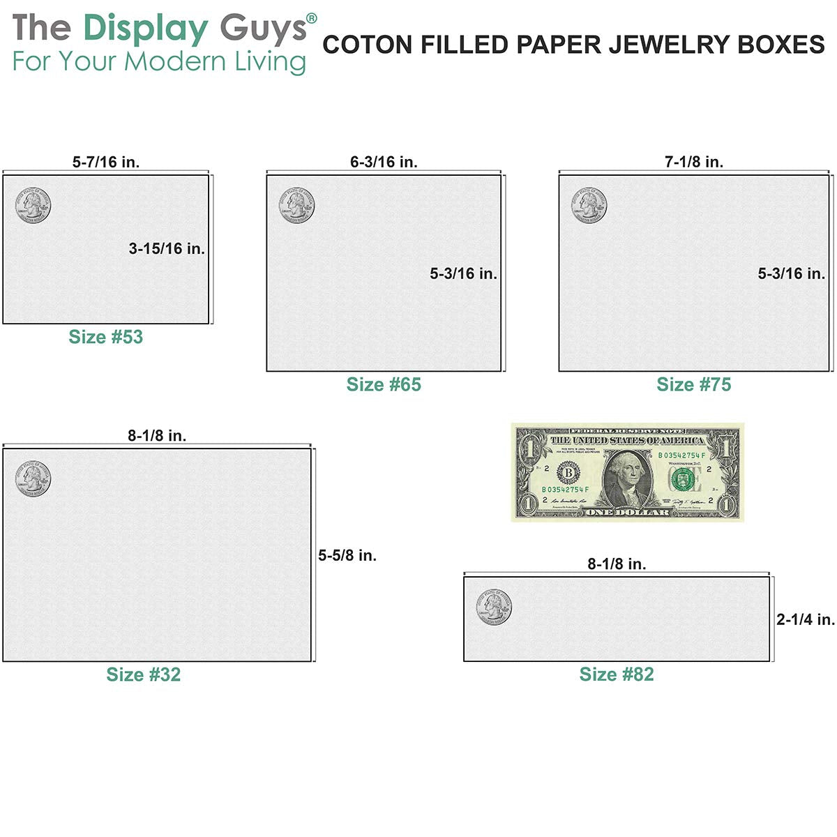 TheDisplayGuys - 25-Pack #53 Cotton Filled Cardboard Paper Jewelry Boxes Gift Case - White Swirl (5.4" x 3.9" x 1.0") - for Shipping or Storage