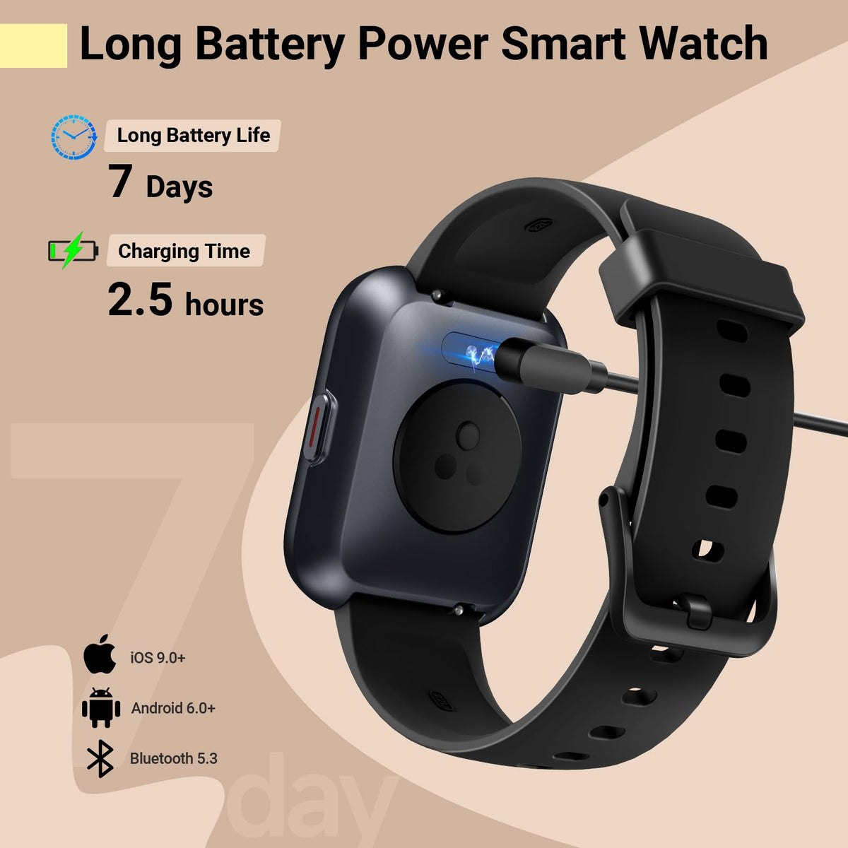 Smartwatch for Women/Men, Compatible with Android & iPhone, 1.8'' Fitness Tracker Watch with Alexa, Call & Notification Alerts, Heart Rate & Sleep Monitor, 120 Sports Modes, Waterproof Smart Watch