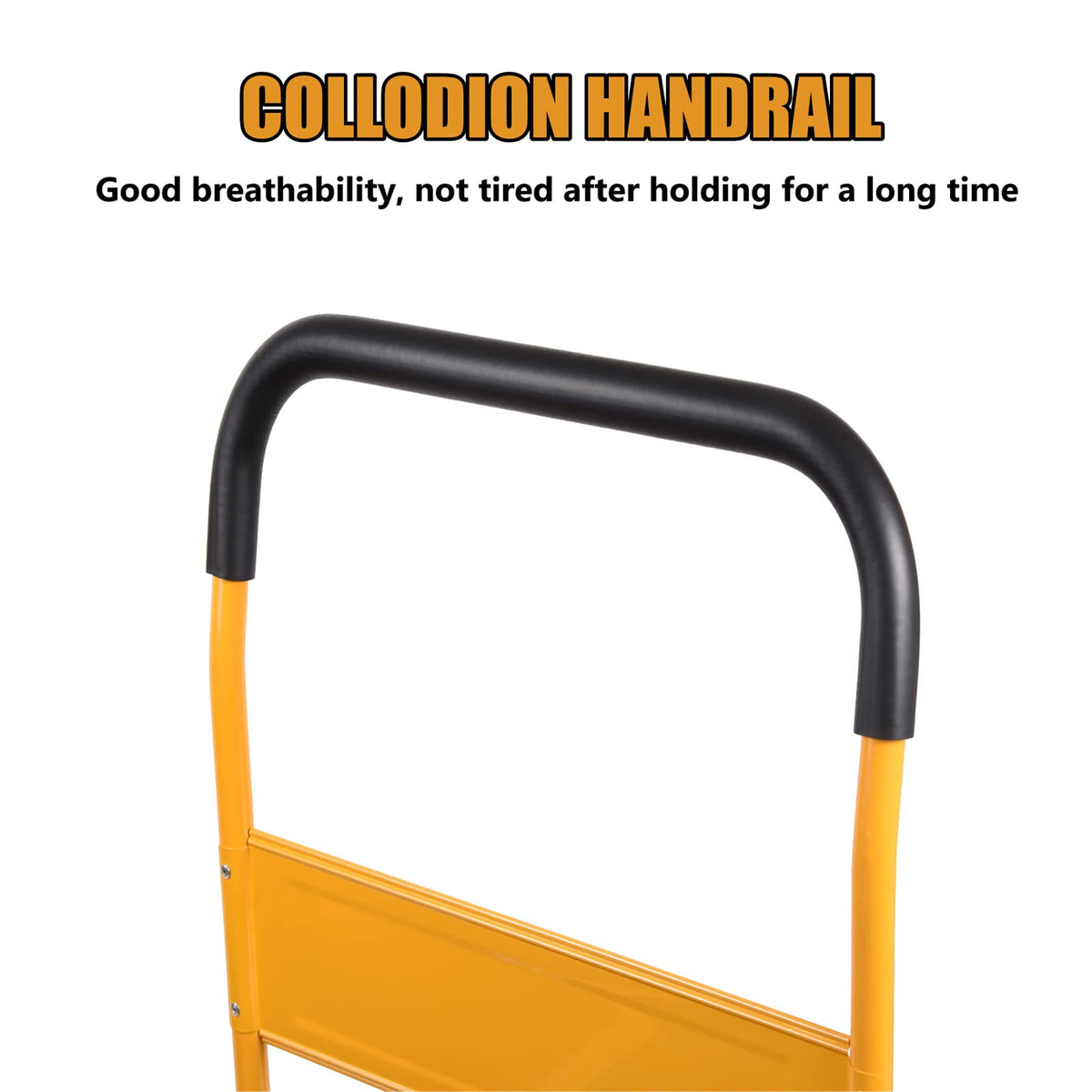 LEADALLWAY Platform Truck Large Size 880lbs Heavy Duty Foldable Push Cart 35.8x24x34.3inches Yellow
