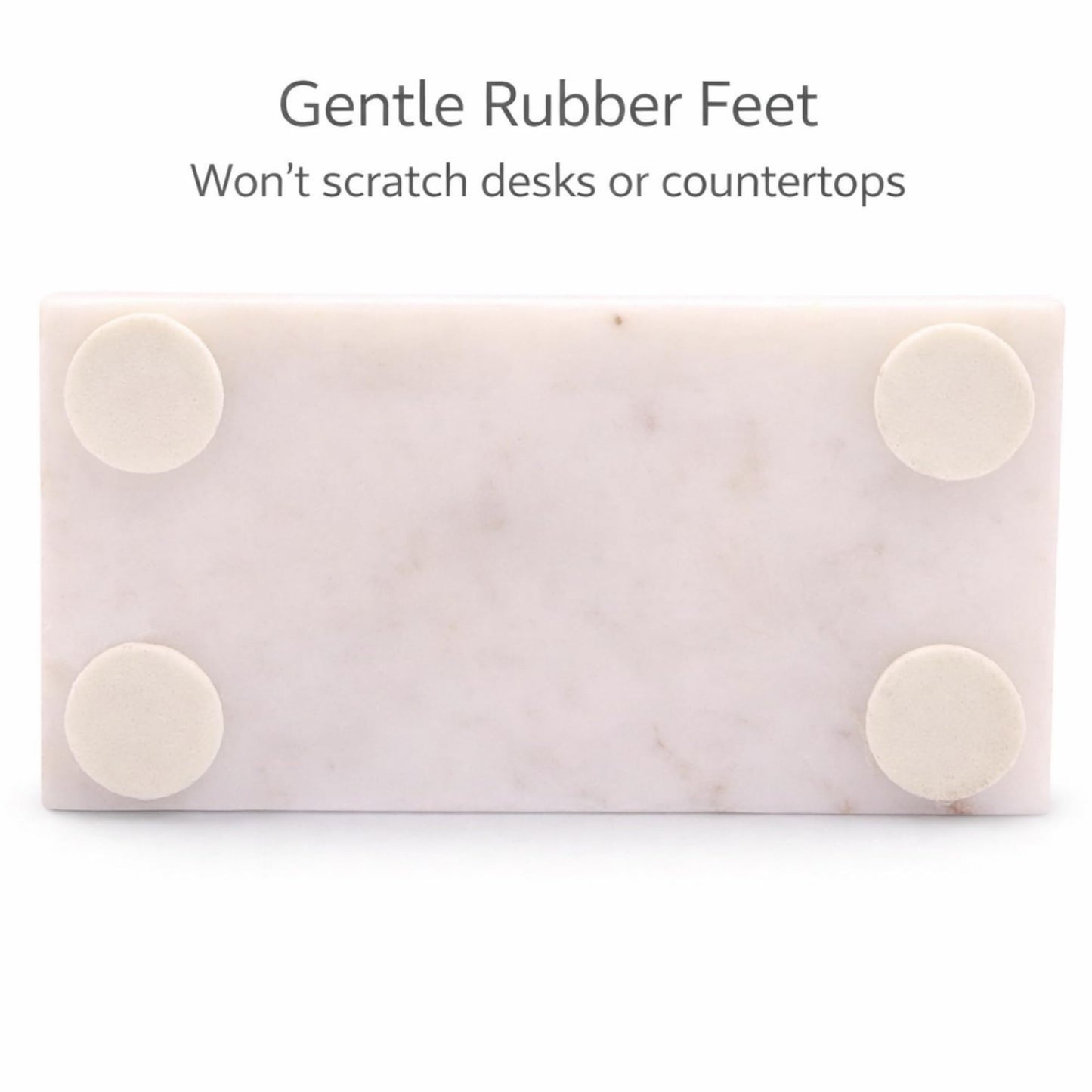 KC KULLICRAFT Business Card Holder for Desk - Business Card Display Holder - Made Of White Carrara Marble - Desk Organizer Stand For Business Cards - Cute Office Desktop Accessory For Men And Women.