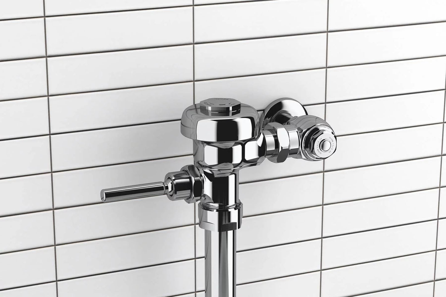 Sloan Regal 186 Exposed Manual Urinal Flushometer, 0.5 GPF Manual Flush Valve - Single Flush Non-Hold-Open Handle, Fixture Connection Top Spud, Polished Chrome Finish, 3982628