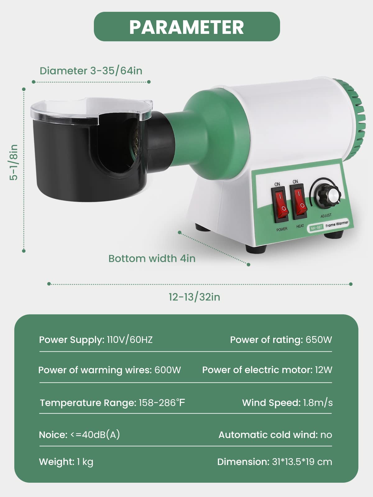 Huanyu Digital Pupilometer Optical PD Meter Pupil Distance Meter Measuring Tool (LY-9C) and Huanyu Frame Warmer 158-286℉ Eyeglass Frame Heater 600W Bundle