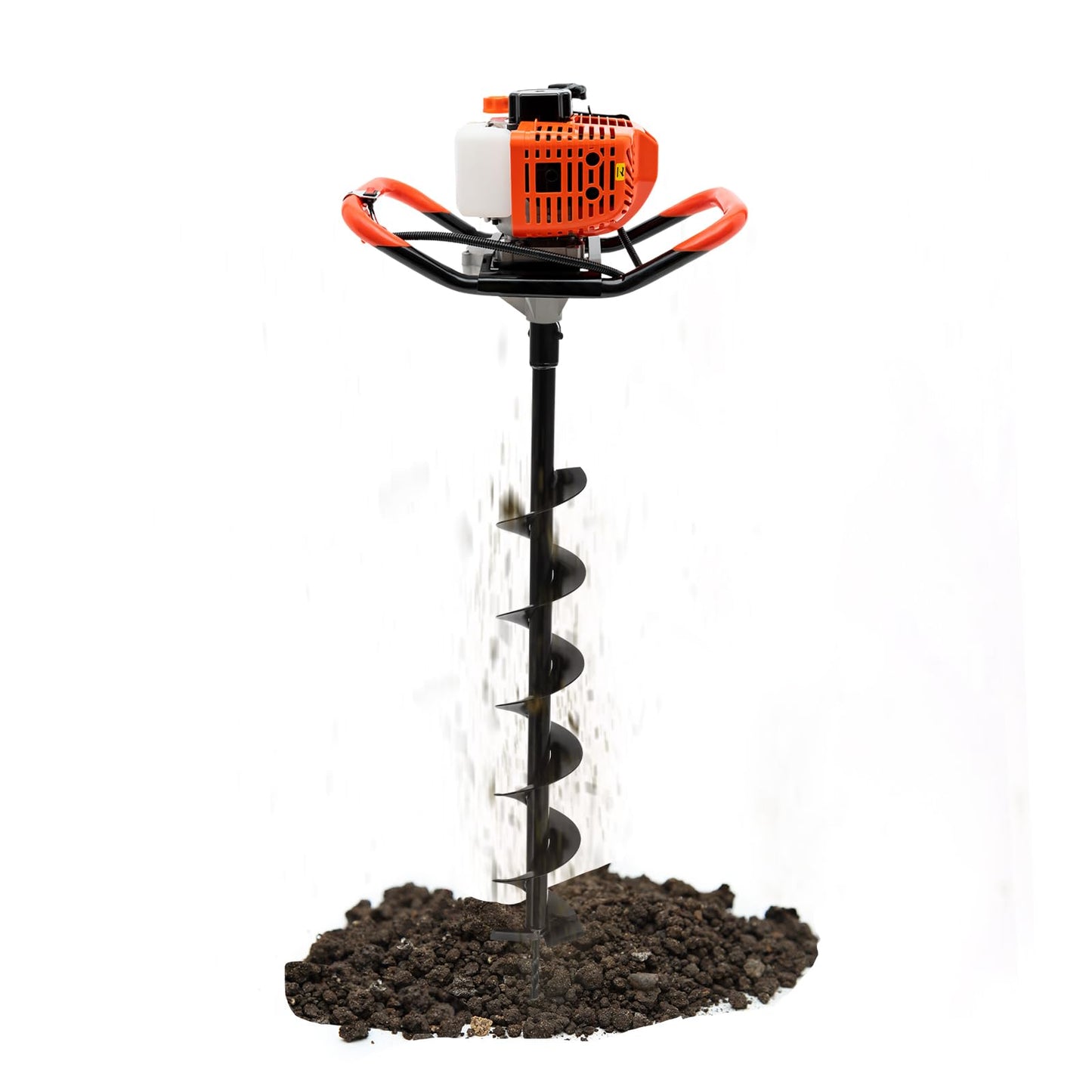 52cc 1700W Auger Post Hole Digger Gas Powered with 3 Drill Bits 4" 6" 8" & Extension Rod Kit for Farmland, Garden and Plant