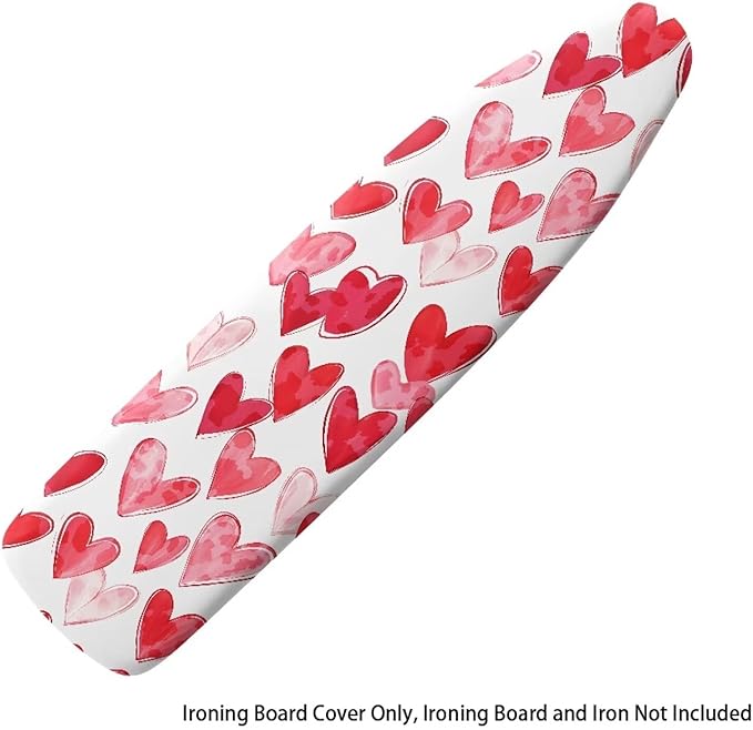 Love Red Heart Ironing Board Cover 15″x54″ Valentines Day Ironing Pad Covers