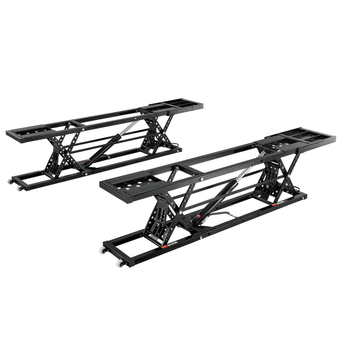 VEVOR Portable Car Lift - 5,000 LBS Capacity, Extended-Length Plates, 25.6" Max. Height, Heavy-Duty Carbon Steel Truck Lift with 120V Power Unit