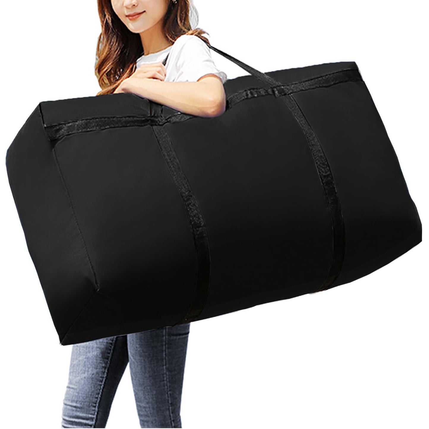 WITERY 2 Pack 180L/47.5 Gallons Extra Large Storage Bags Jumbo Duffle Bag for Travel Moving Totes Boxes Heavy Duty Stronger Handles Zippers Reusable Storage Totes for Bassinet Clothes Blankets