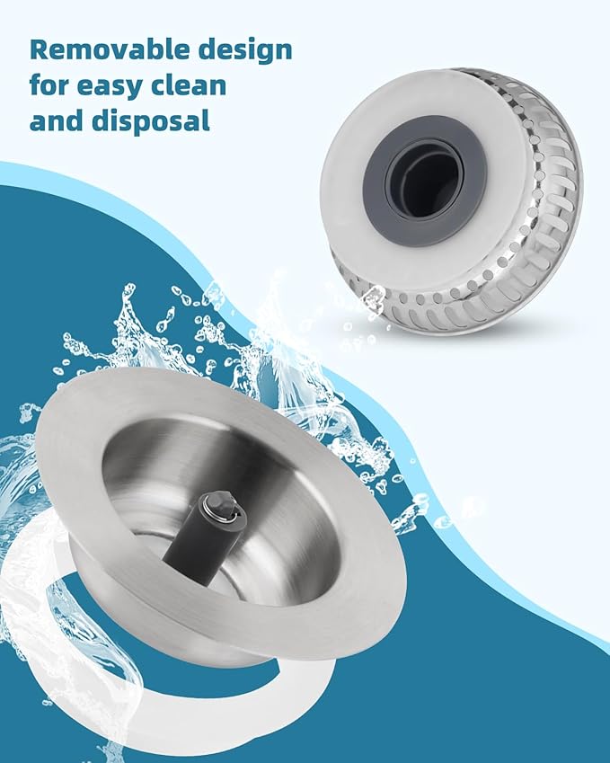 Hygie Rinse All Metal Sink Drain Strainer