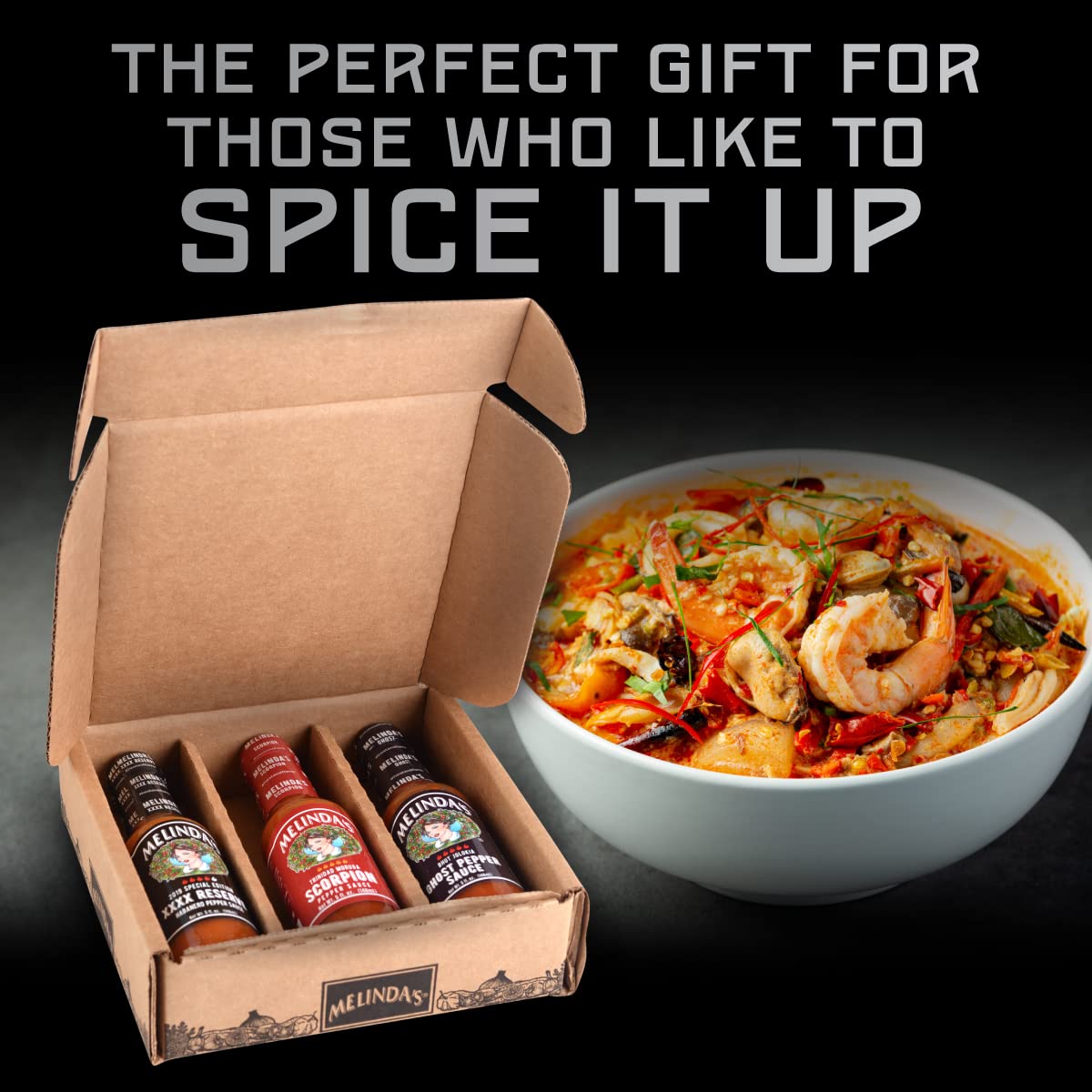 Melinda’s Extreme Fiery Variety Pack - Extra Spicy Craft Hot Sauce Gift Set - Includes Ghost Pepper, Scorpion Pepper, Habanero XXXXtra Reserve - Extreme Heat Hot Sauce Variety Set - 5oz, 3 Pack