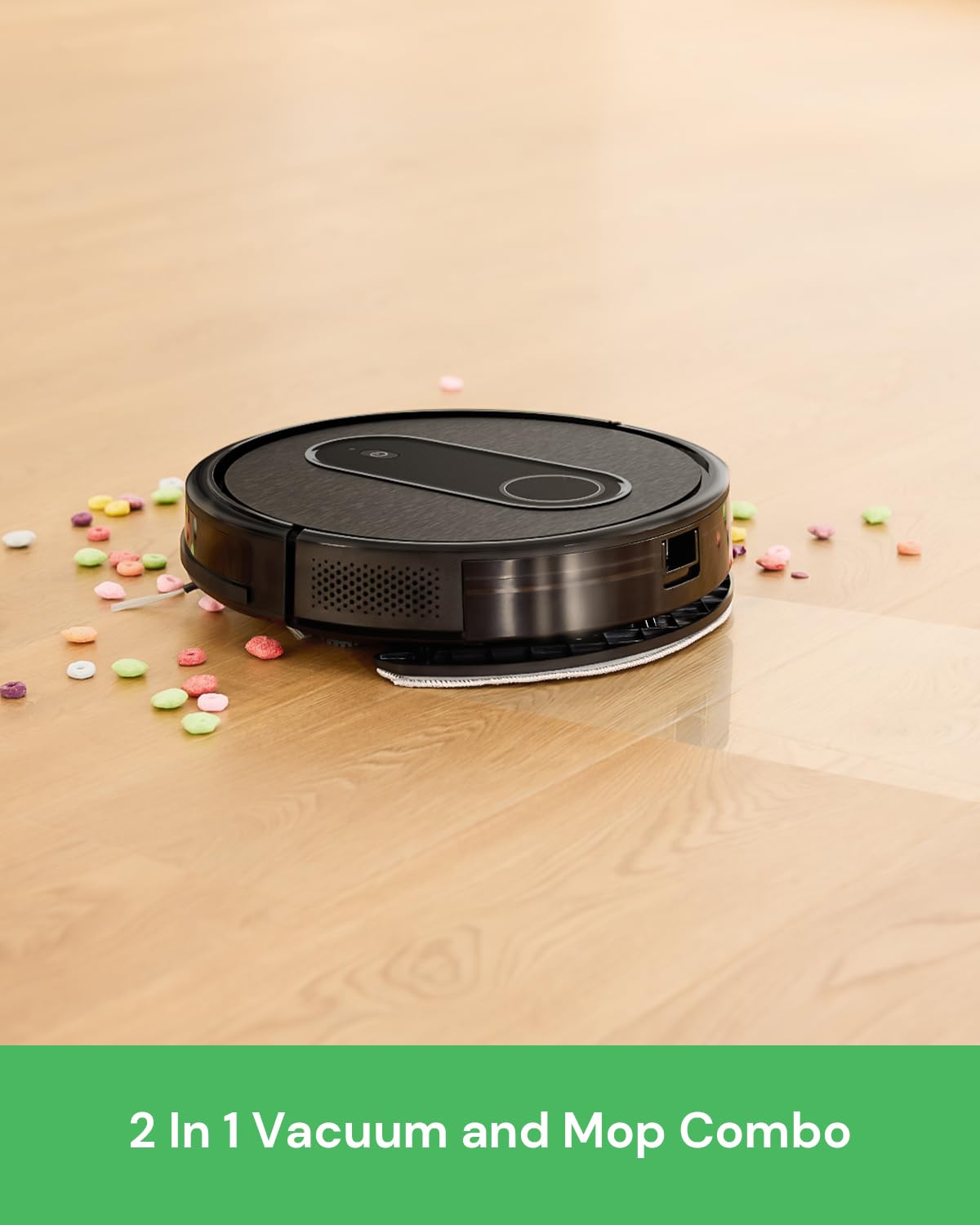 Vexilar Robot Vacuum,2 in 1 Mopping and Vacuuming, App/Voice/Remote Control,Self-Charging Robotic Vacuum Cleaner,Good for Hard Floor, Low-Pile Carpet, Pet Hair (Small)