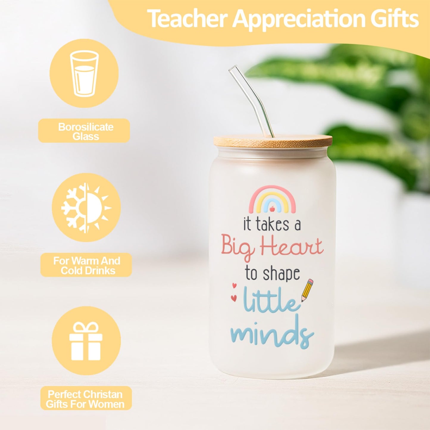 MHSMHL Teacher Gifts for Women, Teacher Appreciation Gift, Teacher's Gifts, Thank You Gift for Teachers Bulk basket Back to School End of Year for Christmas Thanksgiving with 16oz Glass Cup
