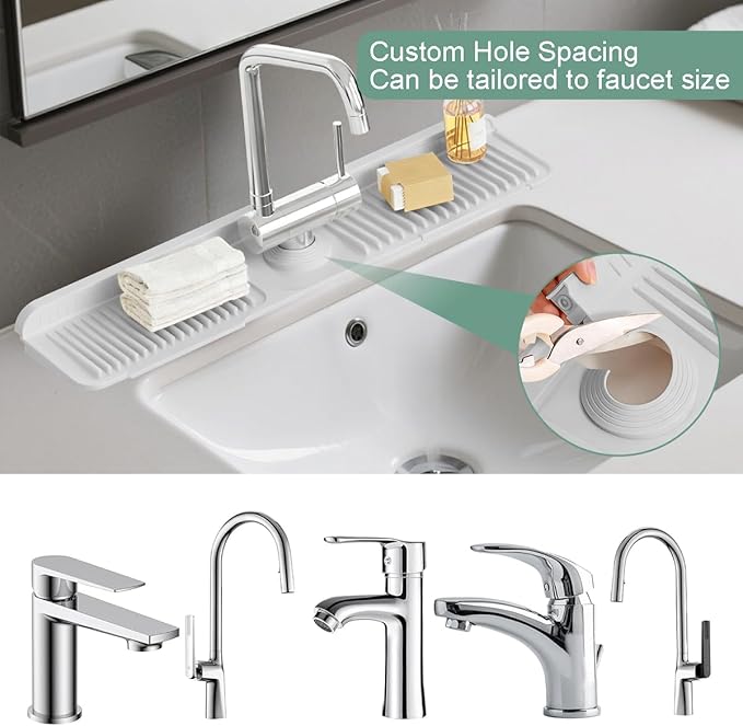 24 Inch Upgraded Draining Mat Folding faucet Mat