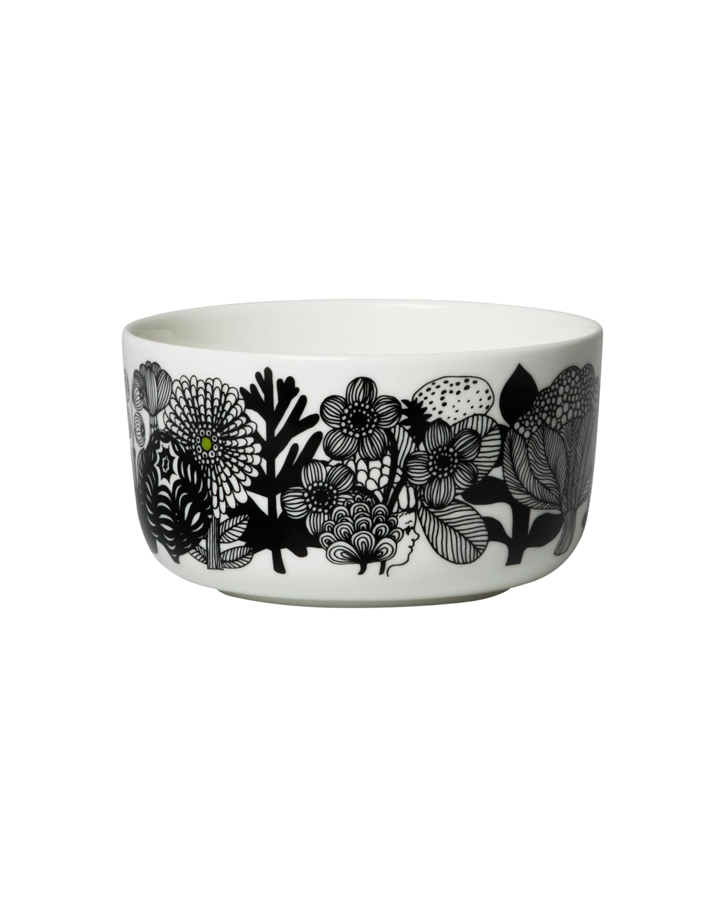MARIMEKKO Oiva Siirtolapuutarha Medium Bowl – Refine Your Kitchen Décor with Our Iconic Black and White Stoneware — Elevate Your Dining Experience with This Stylish Cereal Bowl (17 Oz)