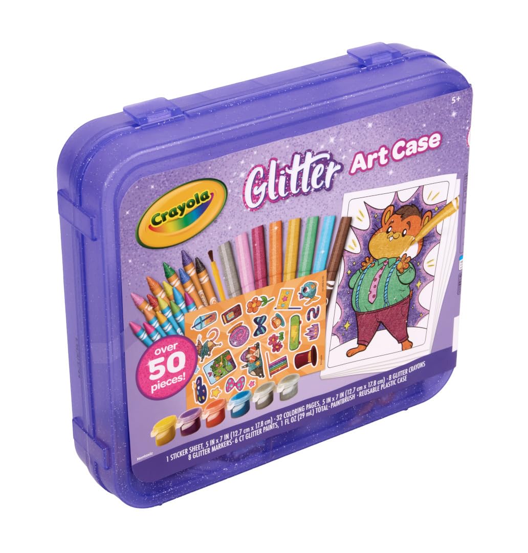 Crayola Glitter Art Kit (50+ Pcs), Glitter Crayons & Coloring Supplies, Kids Art Set, Gifts for Girls & Boys, Ages 5+