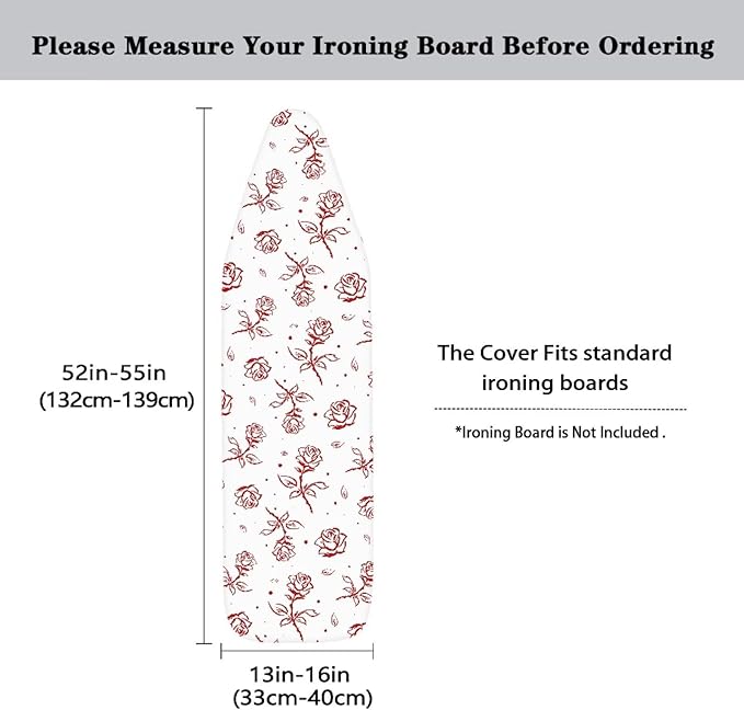 Rose Homes Replacement Ironing Board Cover, Stain Resistant,