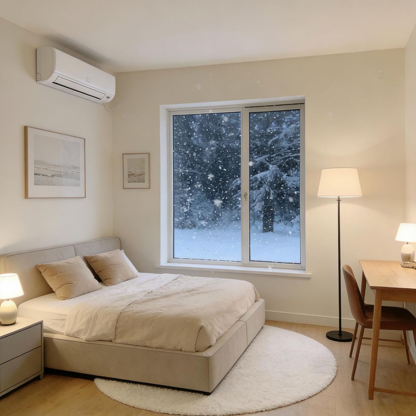 11,500 BTU Mini Split Air Conditioners, Heating & Cooling System, 115V, 17 SEER2, Ductless Inverter AC Unit with WiFi, Remote & App Control, Cools Rooms Up to 750 Sq.Ft, Indoor & Outdoor Units