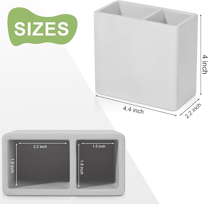 Diatomite Toothbrush Holder 2 Slots Tooth Brush Holder