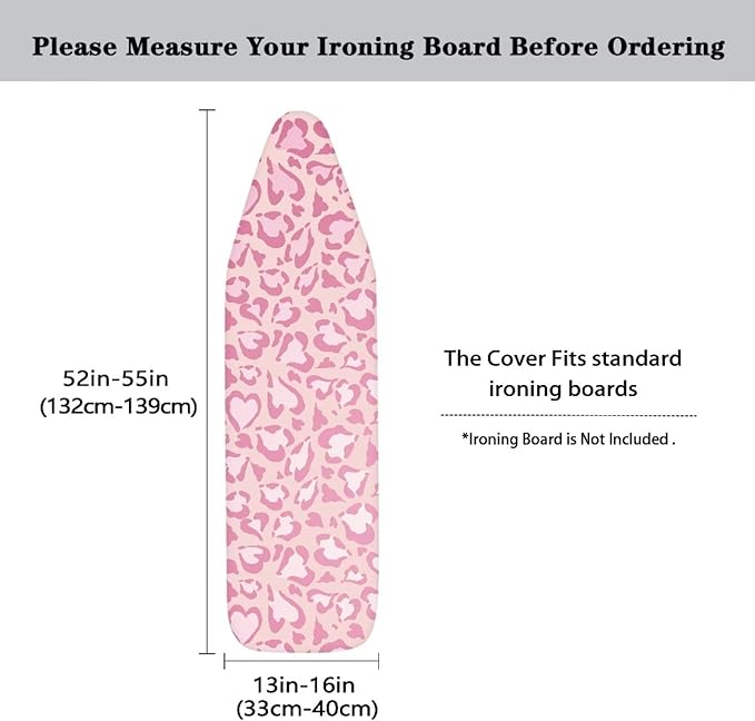 Pink Leopard Ironing Board Cover Table top Ironing Board Cover Full Size Scorch