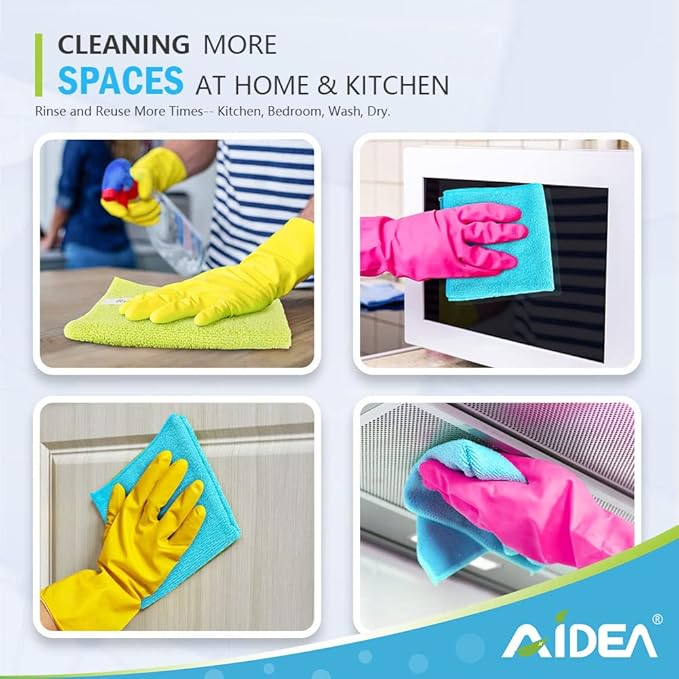 AIDEA Microfiber Cleaning Cloth-100PK, Soft Microfiber Towels