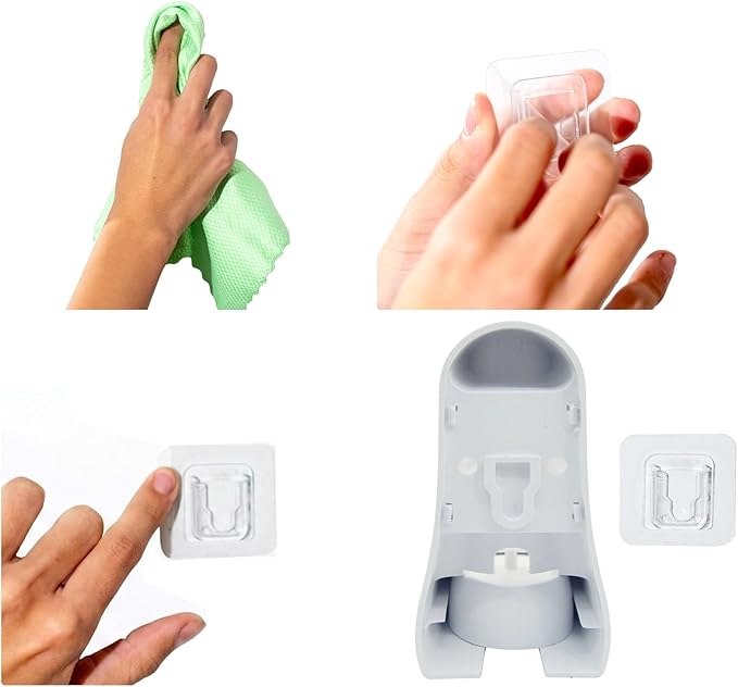 Perlin Electric Toothbrush Holder Wall Mounted No Drilling Self Adhesive