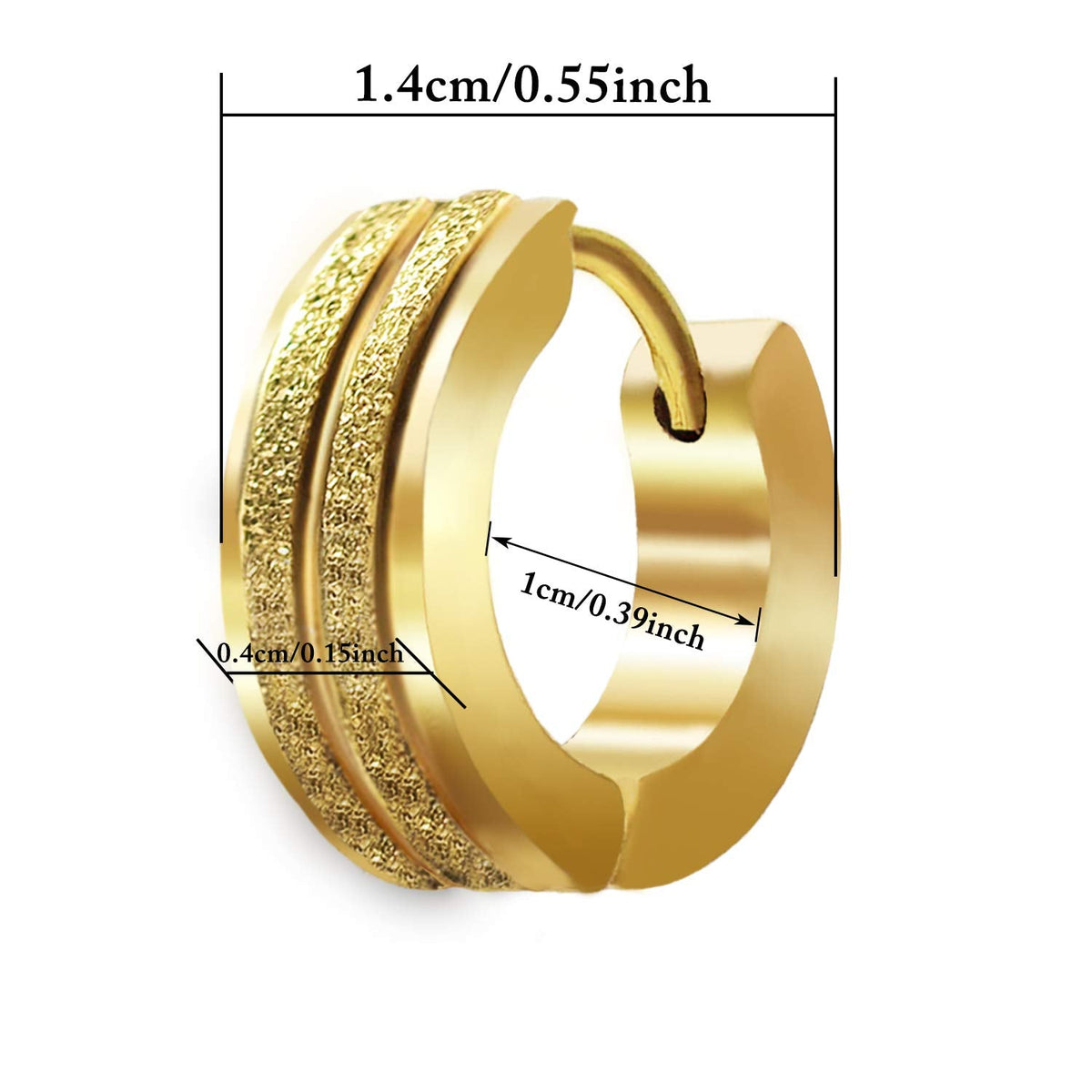 Stainless Steel Hoop Earrings For Men's Women's,Silver/Gold/Black/Blue Hypoallergenic Round Huggie Earrings,Fashion Punk Earrings Piercing Jewelry,Simple Stylish Loop Earring,Gift for Him Her Birthday