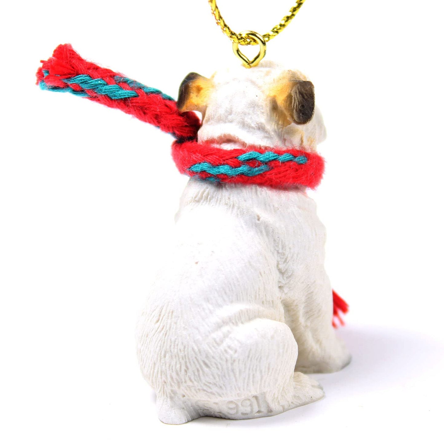 Conversation Concepts Bulldog Tiny Miniature One Christmas Ornament - Delightful! (White)