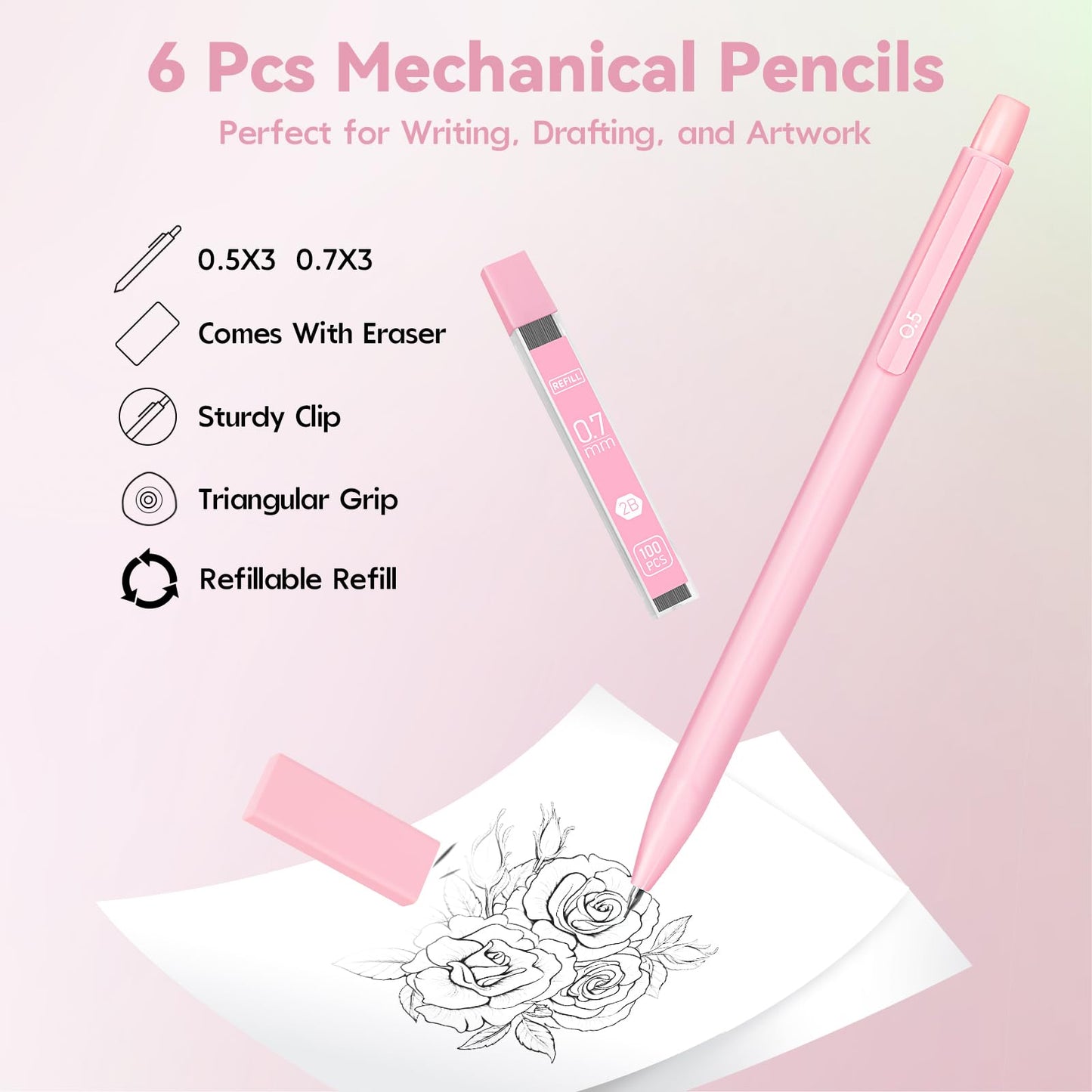 52 PCS Aesthetic School Supplies with Cute Pencil Case, Stationery Essentials with Pens Pencils and Pastel Highlighters Set,College Back to School Supplies for Teen Girls,Pastel Office Supplies-Green
