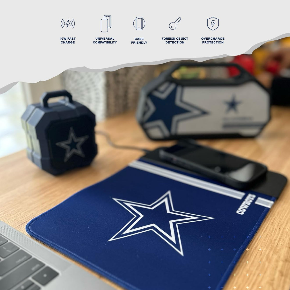 SOAR NFL Wireless Charging Mouse Pad, Chicago Bears