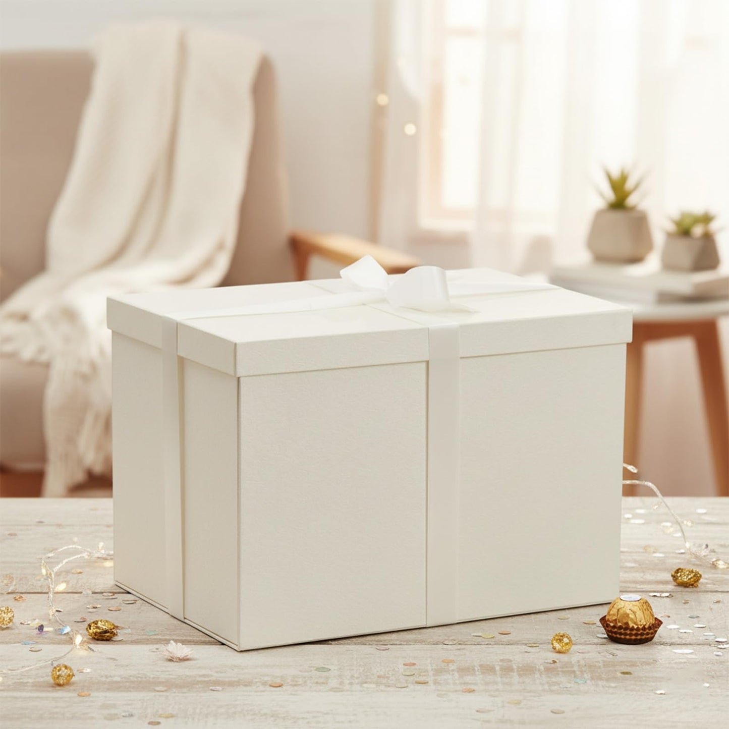 YINUOYOUJIA Extra Large Gift Box,17x11x11 Inches White Gift Boxes with Lids for Presents,11-inch Deep Gift Box for Wrapping Gifts.Ideal for Birthday,Weddings,Anniversary,Christmas or Business.