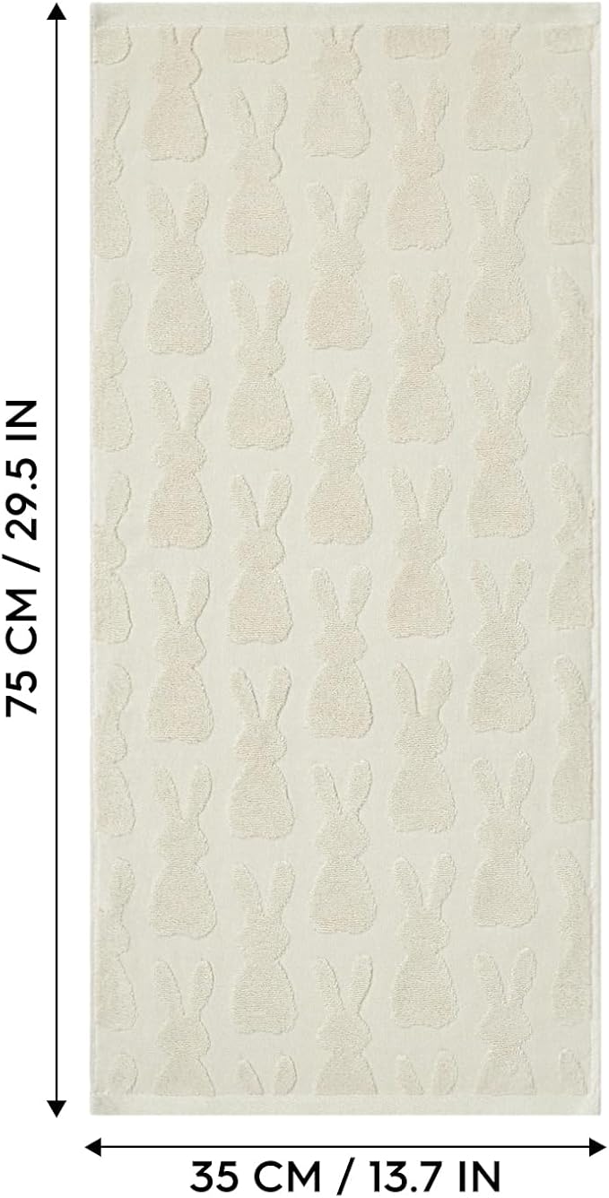 Artoid Mode 1 Pc Beige 3D Rabbit Jacquard Easter Hand Towels