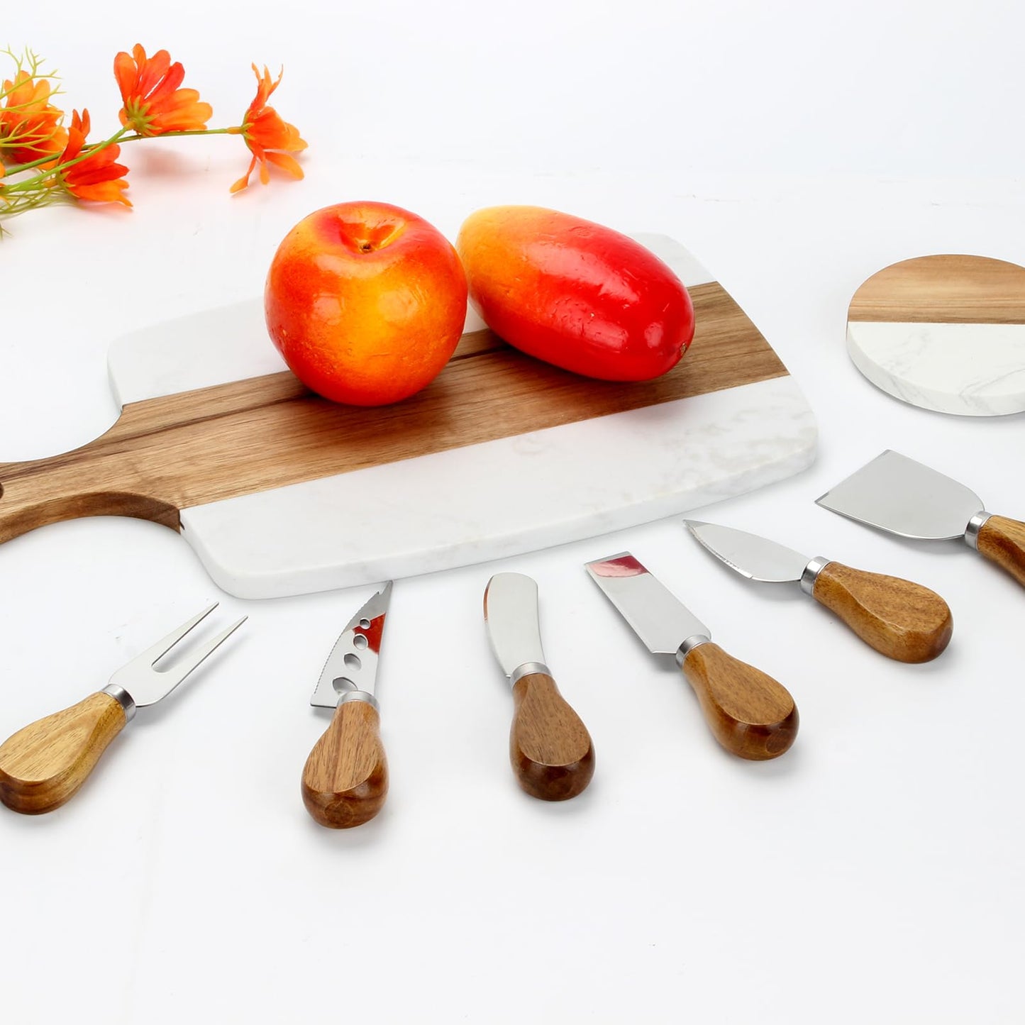 Lxmxgk House Warming Gifts New Home, New House Housewarming Gifts, Unique Housewarming Gift Baskets for New House, First Home Gift, Home Sweet Home Serving Board Coasters for New Home Couple