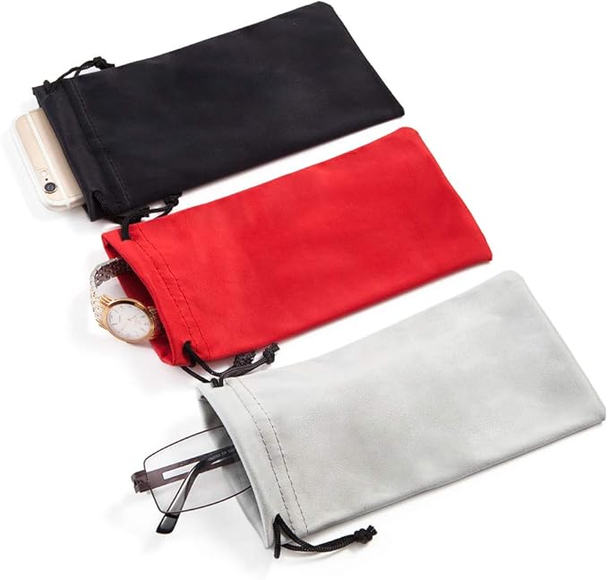 TRIUMPH VISION Soft Eyeglass Pouch 3 Pack