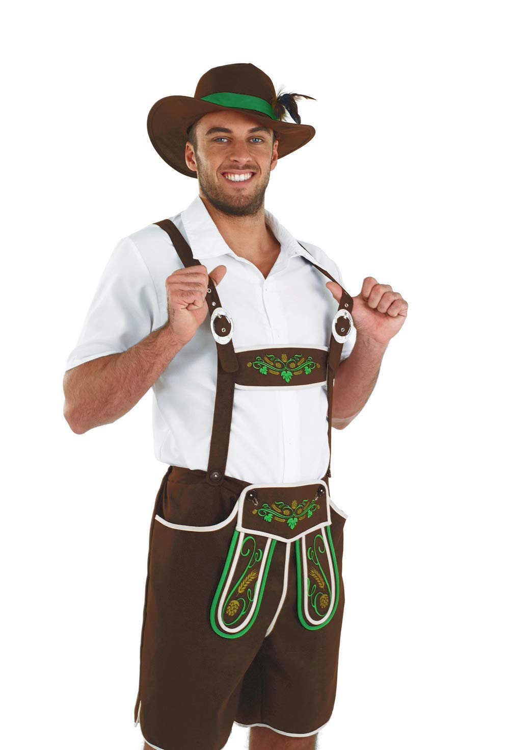 Fun Shack Lederhosen Men Costume, October Festival Costume For Men, Oktoberfest Costumes, Fancy Dress For Adults, Medium