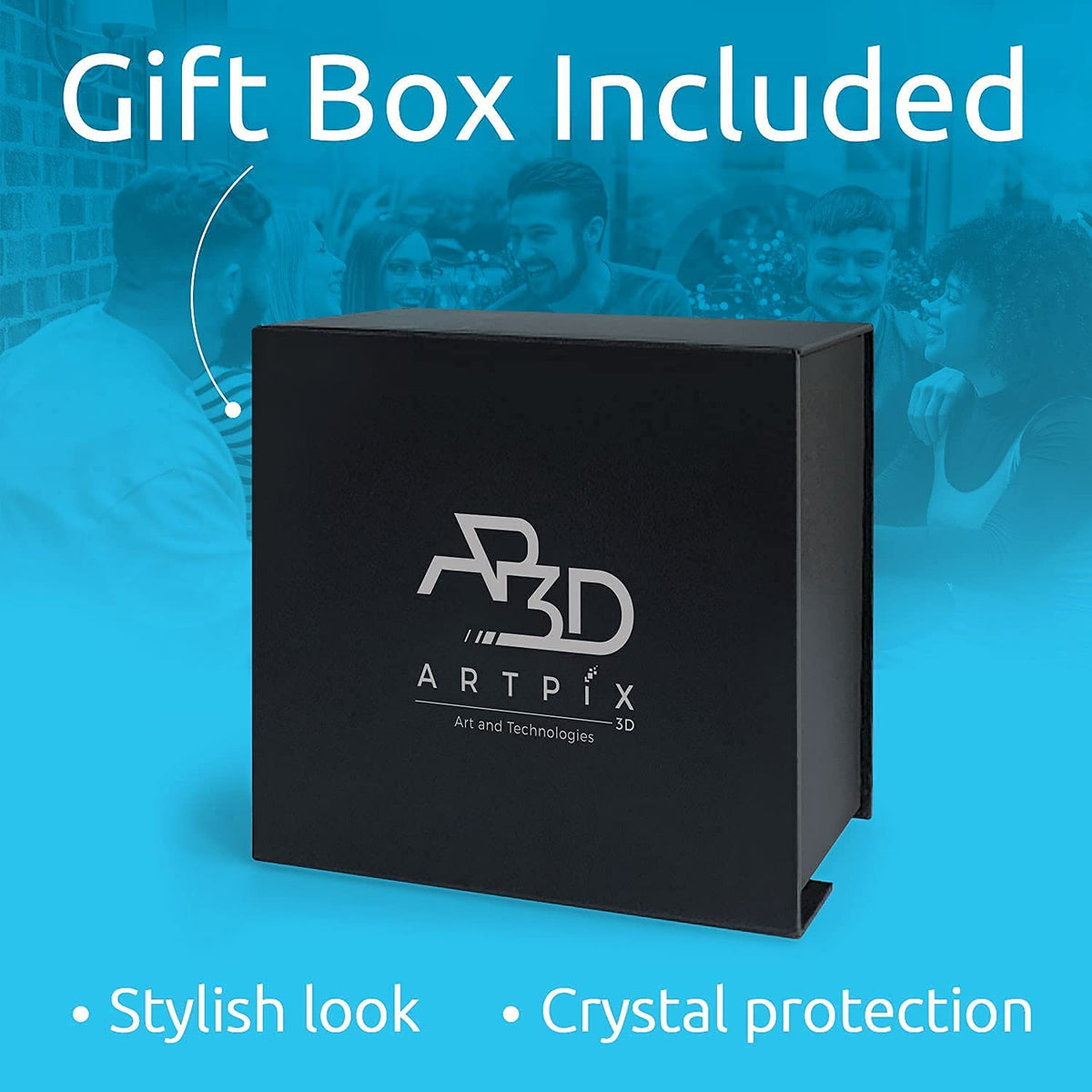 ArtPix 3D Crystal Photo, Personalized Dog Memorial Gifts with Your Own Photo for Dog Lovers, Pet Owners, 3D Laser Etched Picture, Engraved Crystal in Memory of Dog, Customized Gifts
