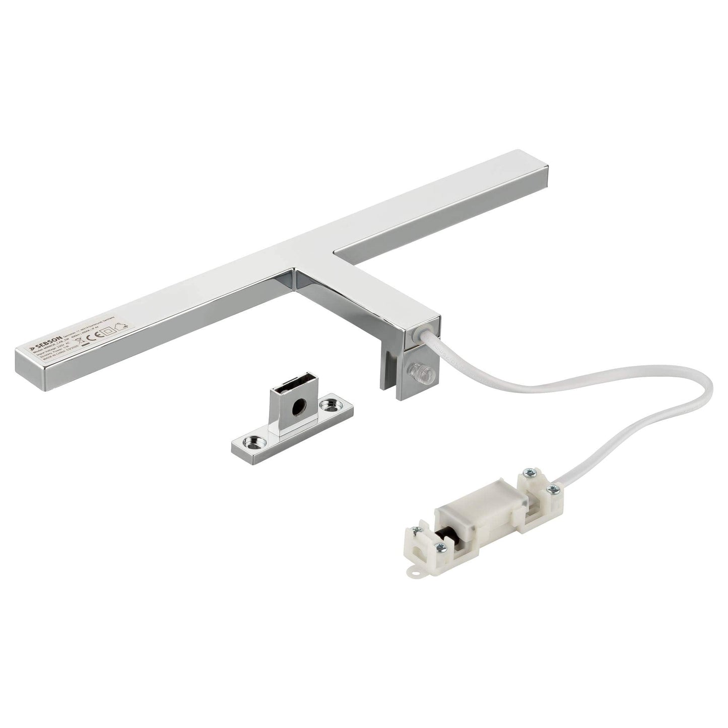 SEBSON® LED Bathroom Mirror Light 30cm, Mirror Lighting Cabinet Mounted + Clip On, Neutral White 4000K, 5W, 400lm, IP44-300x95x41mm