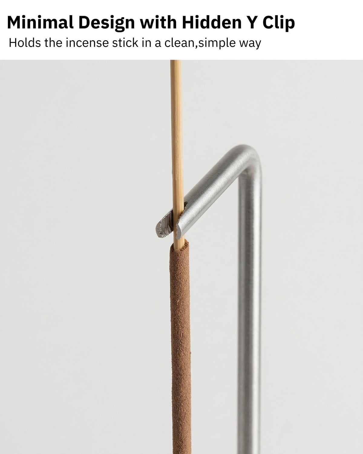 Astavostone Travertine Incense Holder for Sticks, 10.2" Upside Down Incense Burner with Aluminum Clip, Natural Stone Ash Catcher, Wabi Sabi Home Decor for Meditation, Yoga, Spa Room