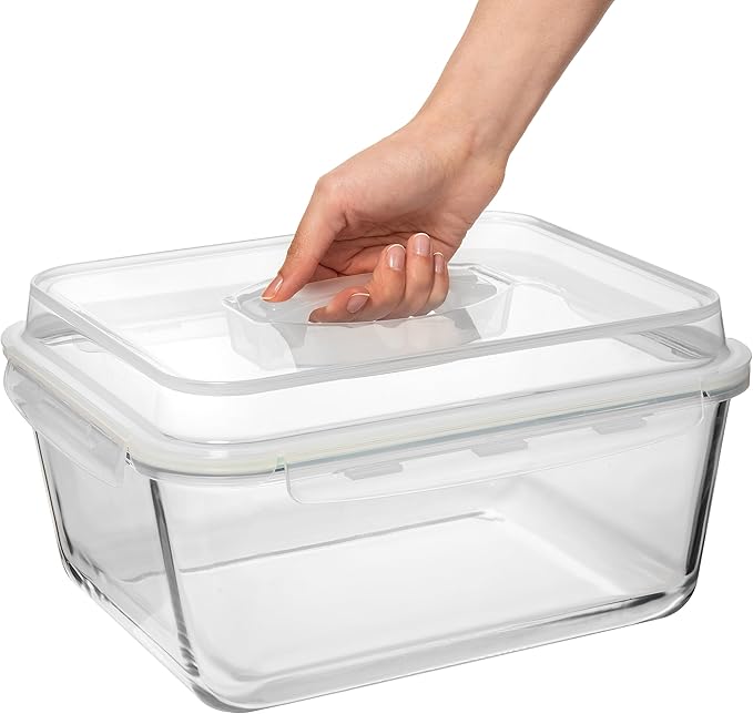 6500 ML / 220 oz / 28 Cup LARGE Glass Food Storage Container
