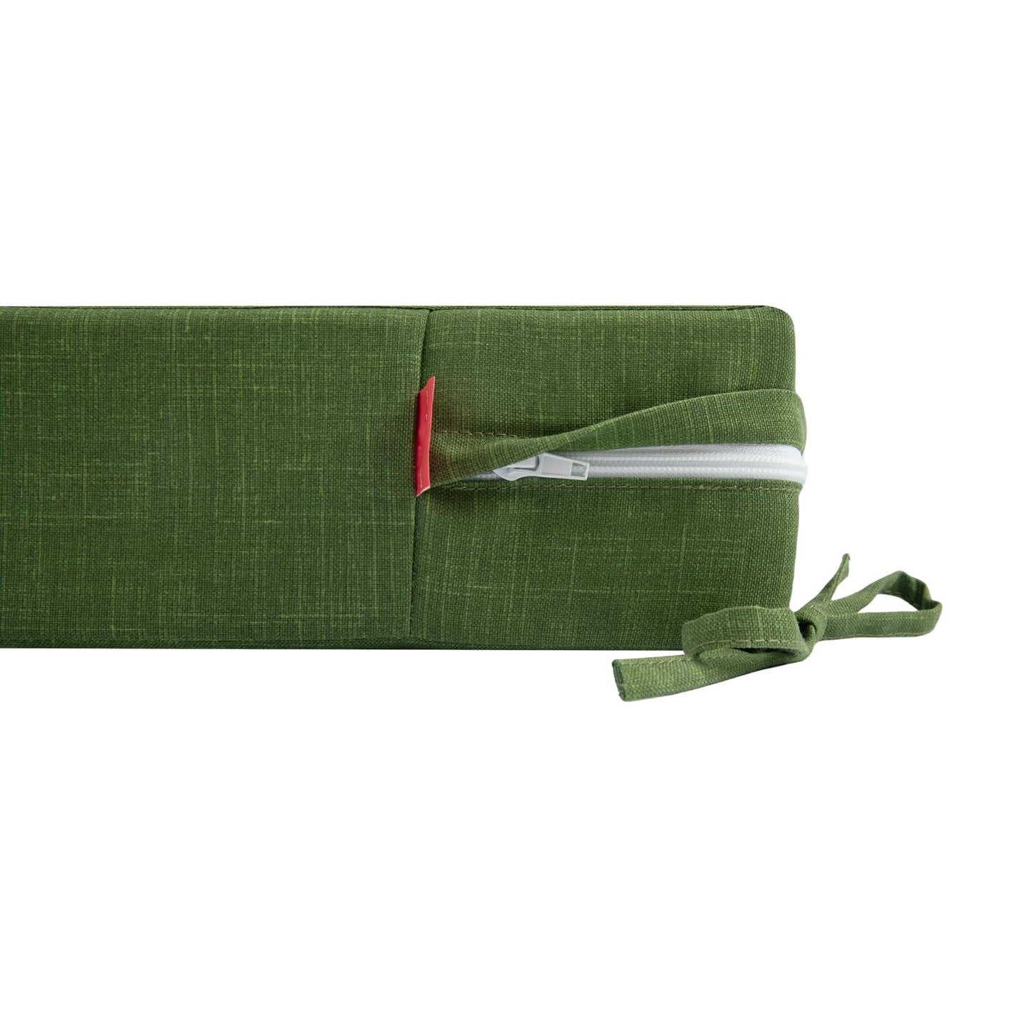 IN4 Care Patio Cushion Covers with Ties, 2 Pack, Outdoor Water Resistant Deep Seat Chair Cushion Slipcover 22x20x4 Inch for Garden Couch Sofa (Replacement Cover Only)-Tropical Linen Green