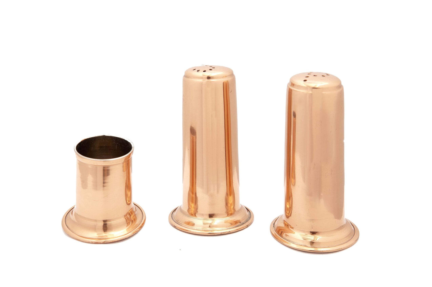 Old Dutch 937 Solid Salt and Pepper Set, 2", Copper