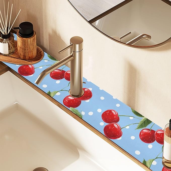 Kitchen Sink Splash Guard 2 PCS 14.7 Inch Sink Faucet Mat Splash Guard