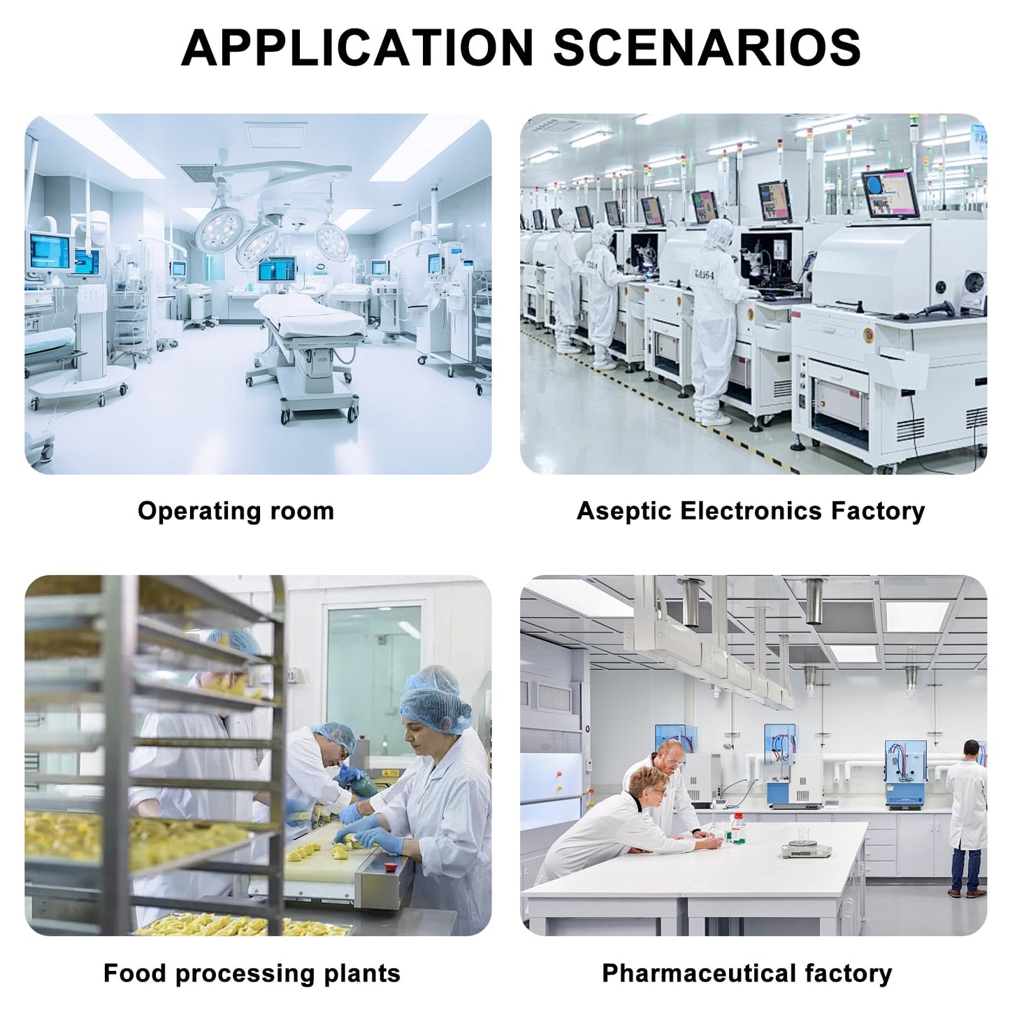 Fan Filter Unit Laminar-Flow-Hood Yzzwer - FFU HEPA Filters for Class 100/ISO 5 Cleanliness Clean Room Mycology and Mushroom Room Work 110V (Include HEPA Filter)