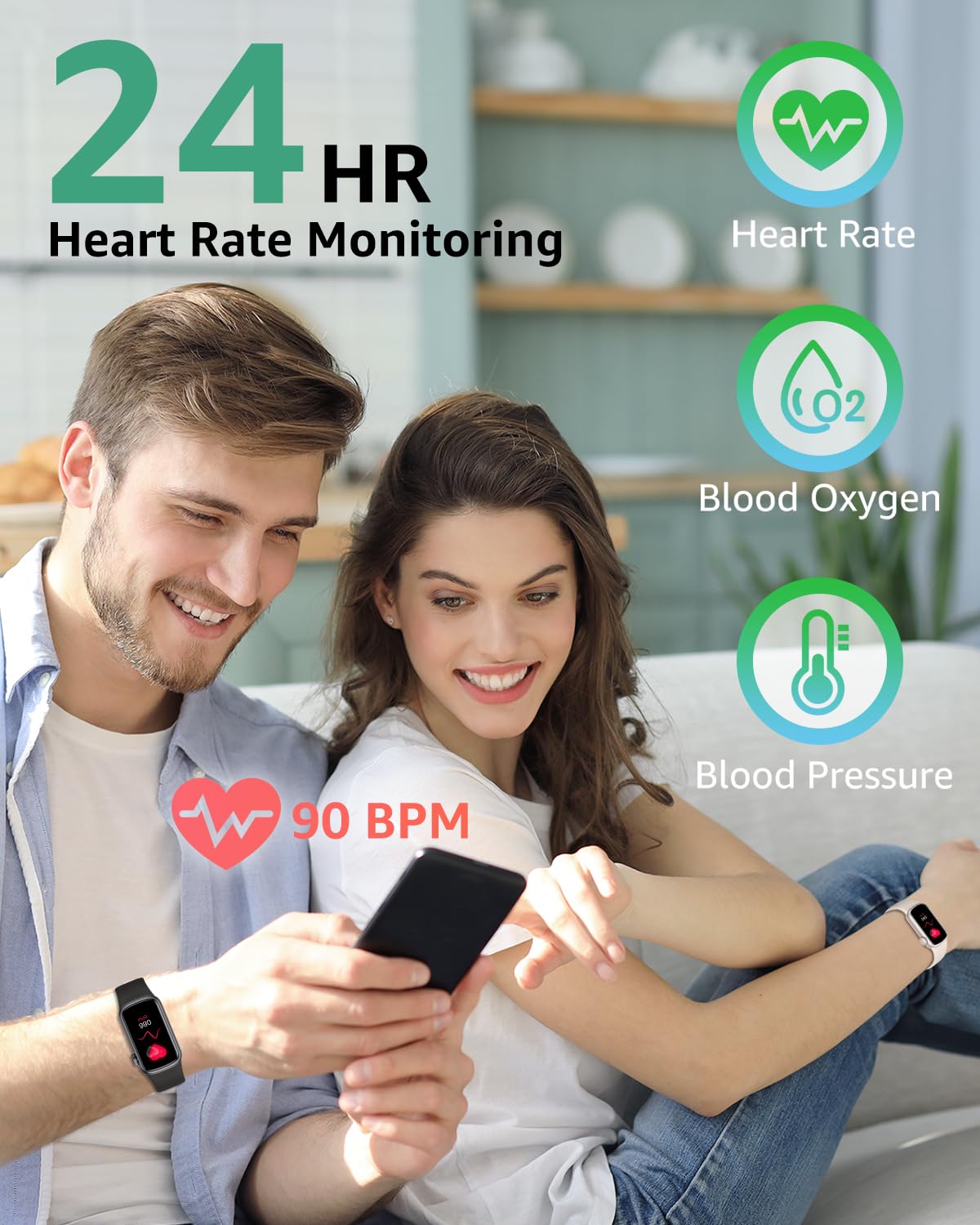 Fitness Tracker with Step Counter/Calories/Stopwatch, Activity Health Tracker with Blood Pressure Heart Rate Monitor, Sleep Tracker, 137+ Sport Modes, Pedometer Smart Watch, Gift for Women Men