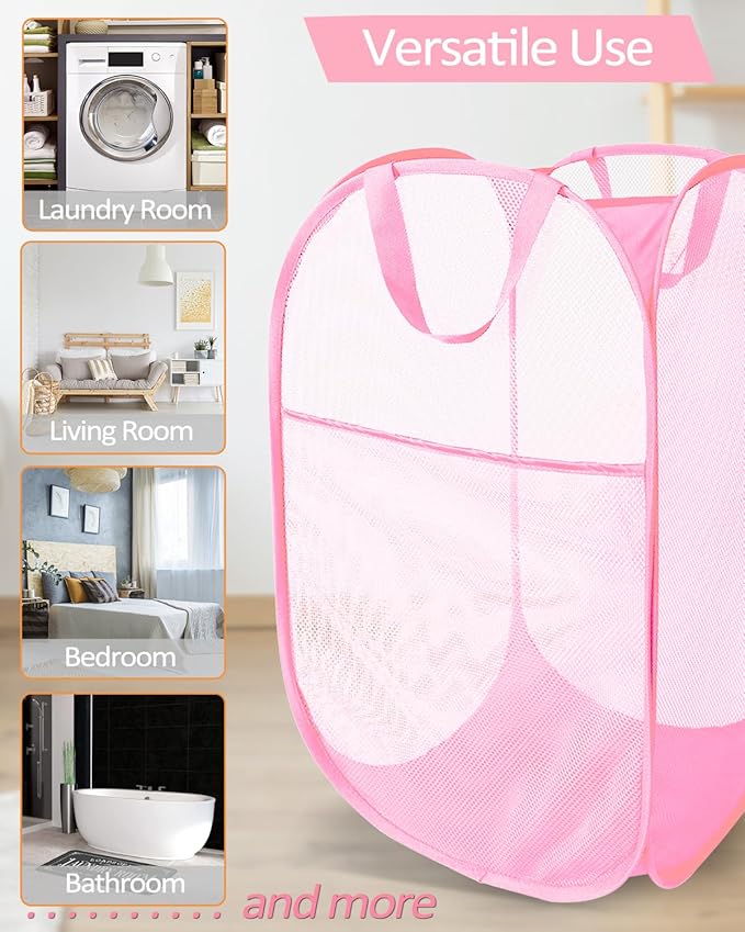 2 Pack Durable Collapsible Laundry Baskets